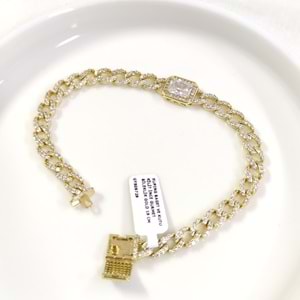 XUPING BAGET VE KUTU KİLİT İNCE GURMET BİLEKLİK GOLD 19 CM