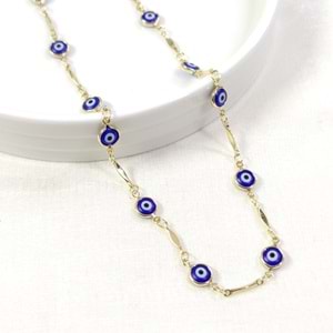 XUPING NAZAR BONCUKLU ZİNCİR 45+6 CM KOLYE GOLD