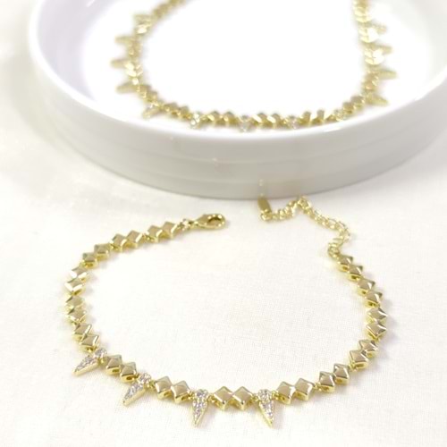XUPING SALLANTILI KOLYE BİLEKLİK KOMBİN SET GOLD