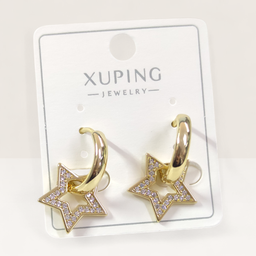 XUPING 15 MM YILDIZ HALKA KÜPE GOLD