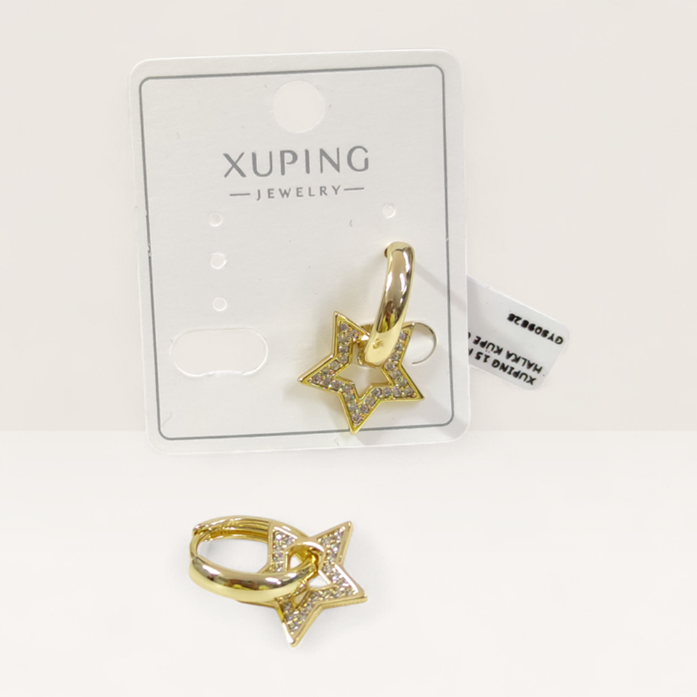 XUPING 15 MM YILDIZ HALKA KÜPE GOLD