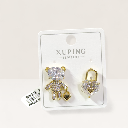 XUPING KALP AYICIK KOMBİN ÇİVİ KÜPE GOLD