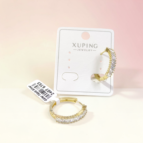 XUPING 18 MM BAGET HALKA KÜPE GOLD