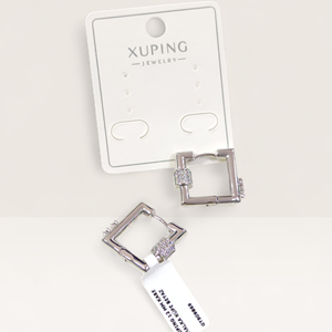 XUPING 12 MM KARE HALKA KÜPE BEYAZ