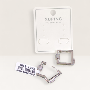 XUPING 12 MM KARE HALKA KÜPE BEYAZ