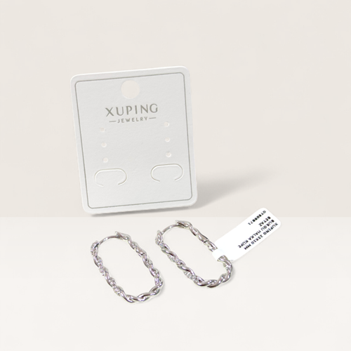 XUPING 25X10 MM BURGU HALKA KÜPE BEYAZ