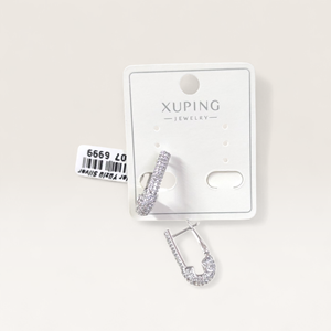 XUPING 2 CM FİRKETE HALKA KÜPE BEYAZ