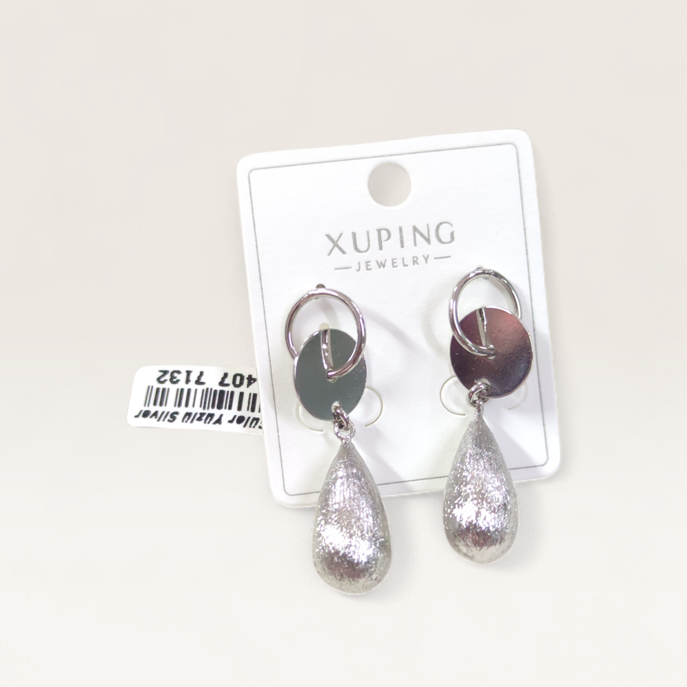 XUPING 4 CM SALLANTILI ÇİVİ KÜPE BEYAZ