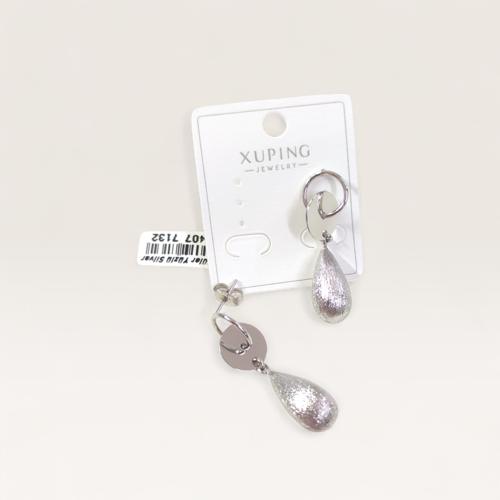 XUPING 4 CM SALLANTILI ÇİVİ KÜPE BEYAZ