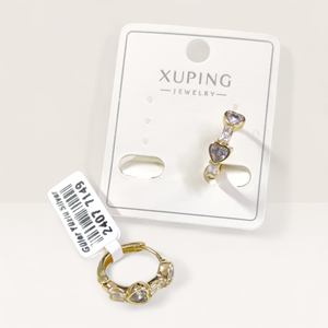 XUPING 12 MM KALPLİ HALKA KÜPE GOLD