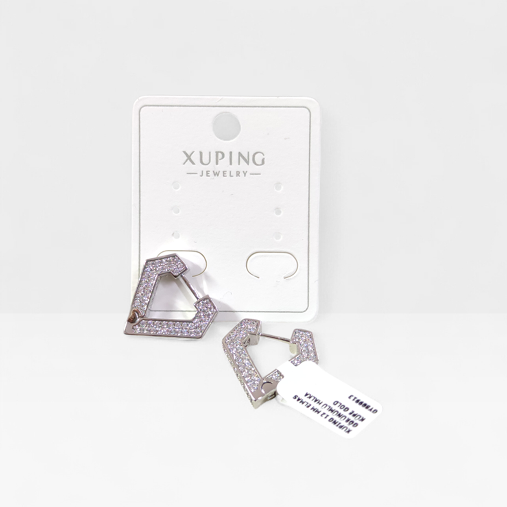 XUPING 12 MM ELMAS GÖRÜNÜMLÜ HALKA KÜPE GOLD