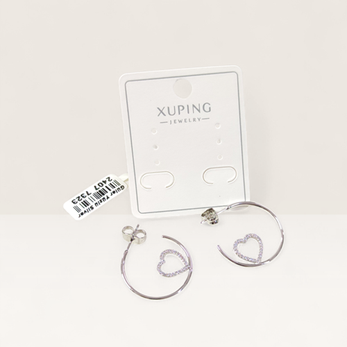 XUPING 20 MM KALP HALKA ÇİVİ KÜPE BEYAZ