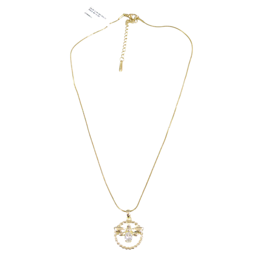 ÇELİK 2 CM ARI KOLYE GOLD 40+5 CM