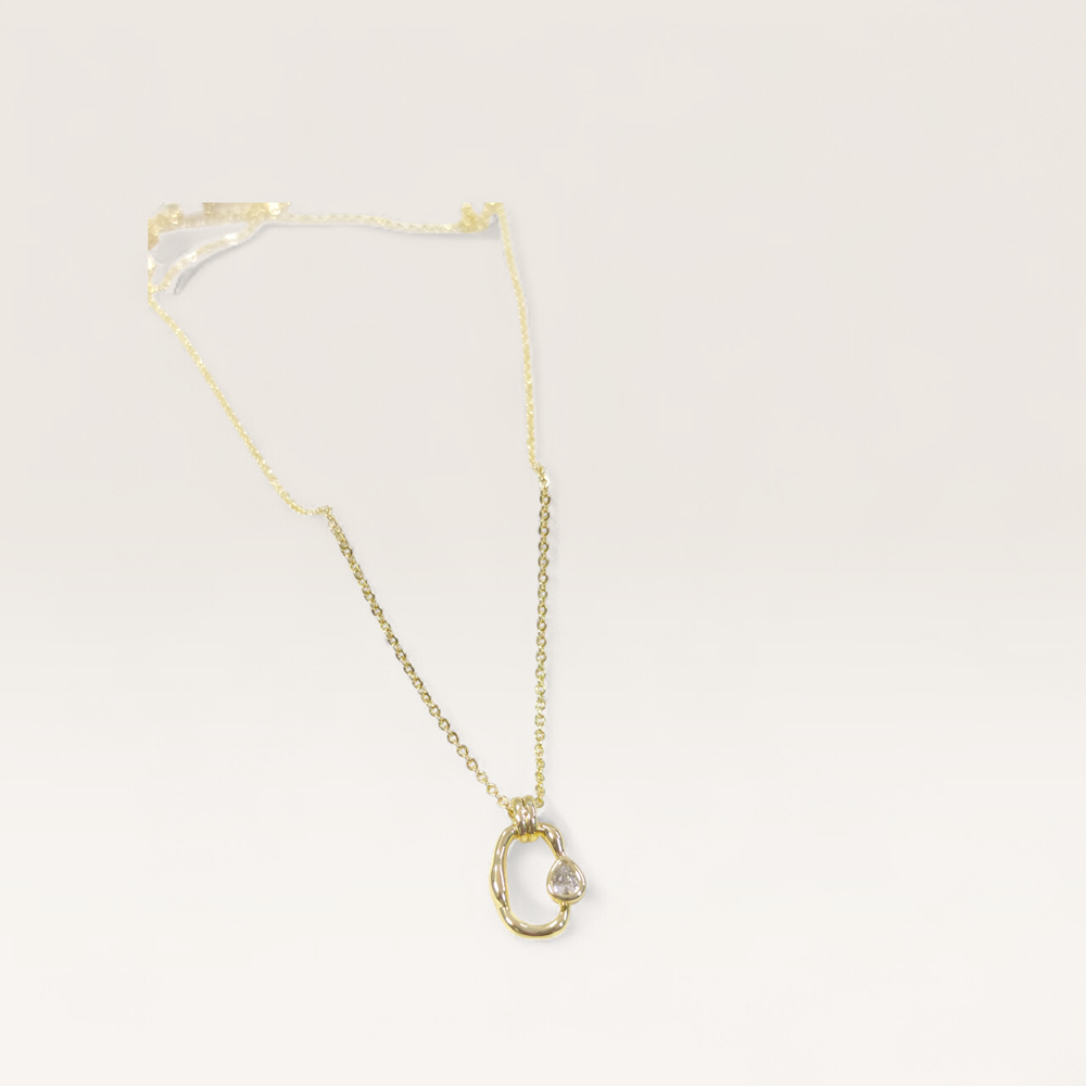 XUPING 12 MM ASİMETRİK DAMLA DETAY KOLYE 45 CM GOLD