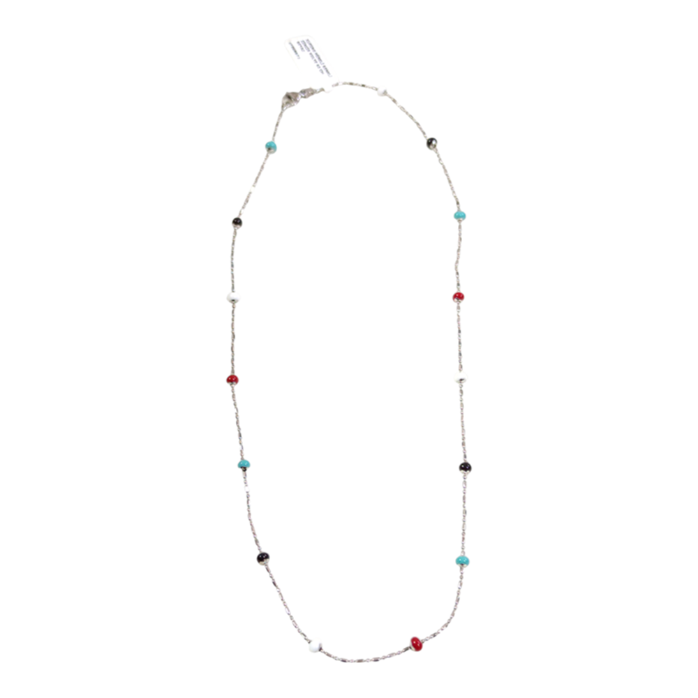 XUPING MİNELİ RENKLİ ZİNCİR KOLYE 45 CM BEYAZ