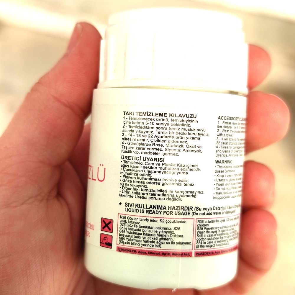 ALTIN VE GÜMÜŞ TAKI PARLATICI TEMİZLEYİCİ - GOLD AND SILVER CLENAER