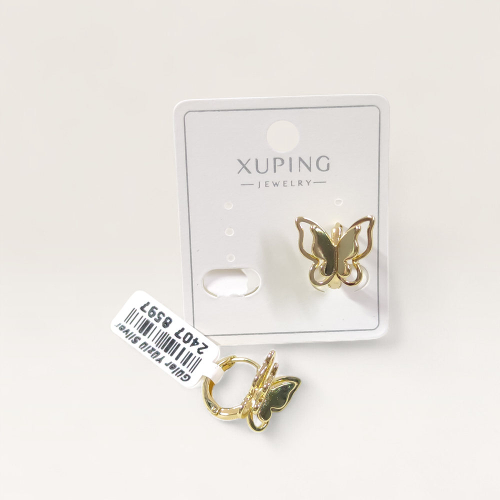 XUPING 13 MM KELEBEK 10 MM HALKA KÜPE GOLD