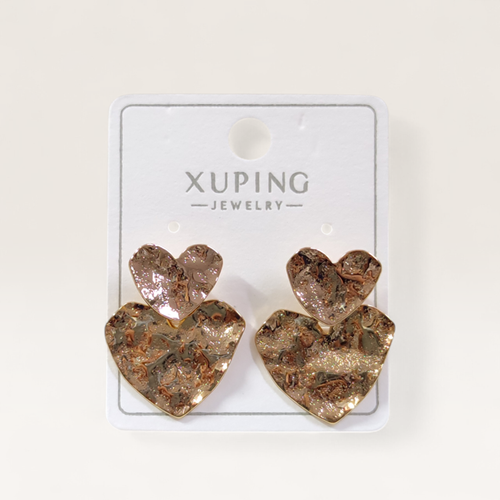 XUPING 25 MM DÖVME KALP ÇİVİ KÜPE ROSE