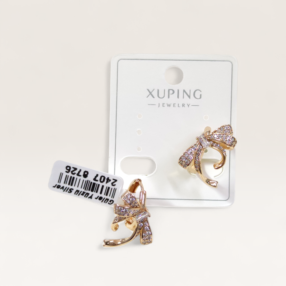 XUPING 20 MM TAŞLI FİYONK 12 MM HALKA KÜPE ROSE