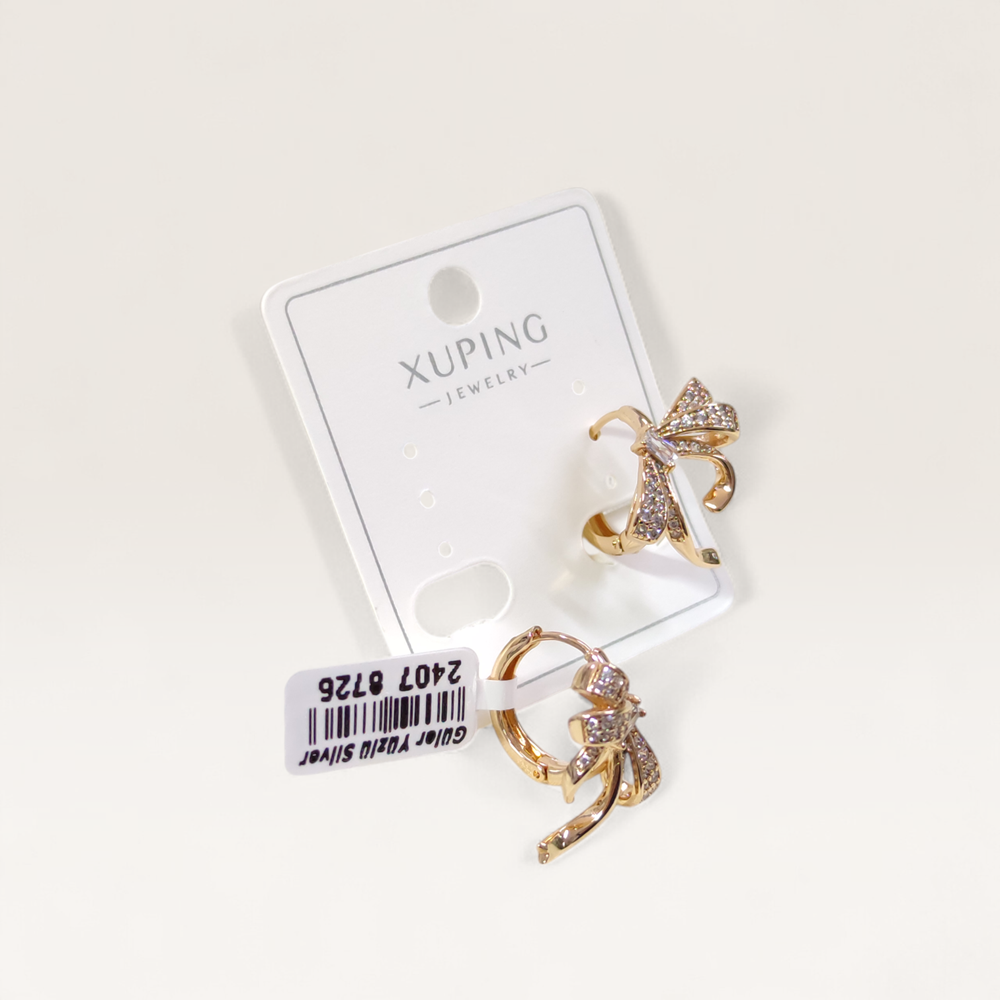 XUPING 20 MM TAŞLI FİYONK 12 MM HALKA KÜPE ROSE