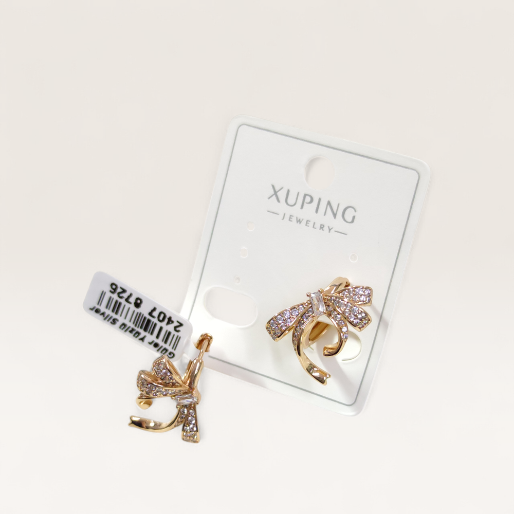 XUPING 20 MM TAŞLI FİYONK 12 MM HALKA KÜPE ROSE