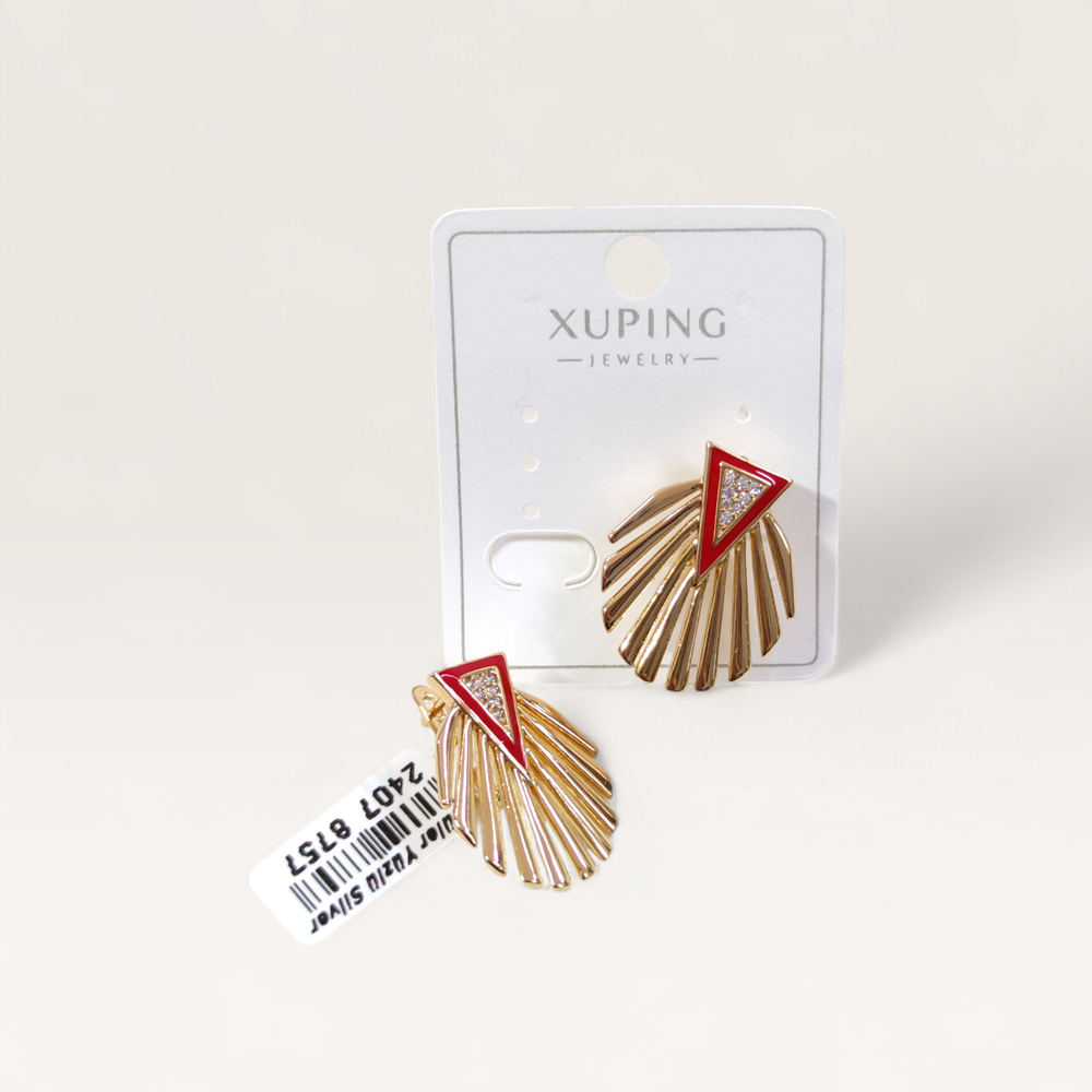 XUPING 25 MM YELPAZE ÇİVİ KÜPE ROSE