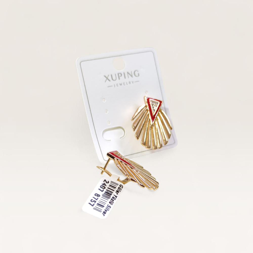 XUPING 25 MM YELPAZE ÇİVİ KÜPE ROSE