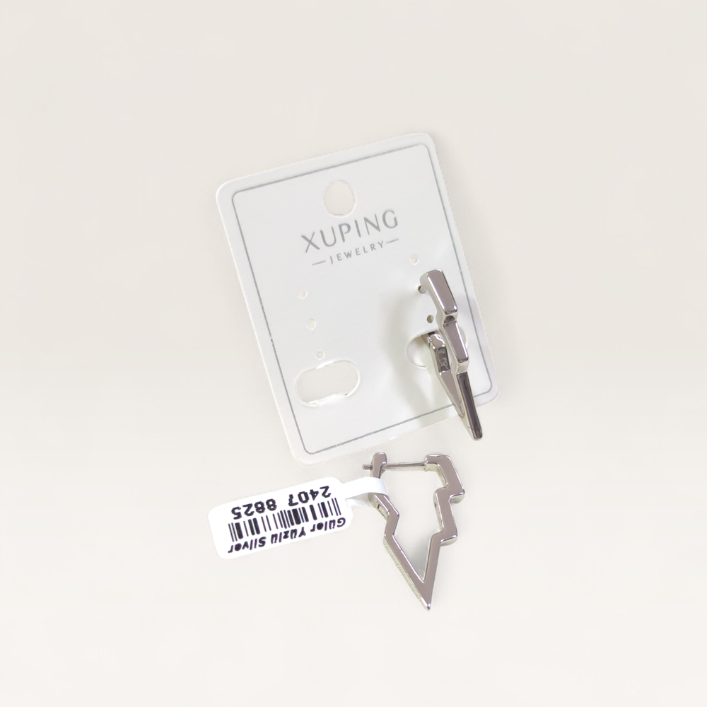 XUPING 22 MM ŞİMŞEK HALKA KÜPE BEYAZ