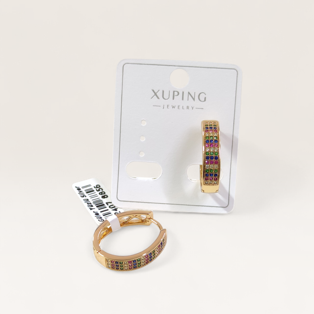 XUPING 15 MM RENKLİ OVAL HALKA KÜPE ROSE