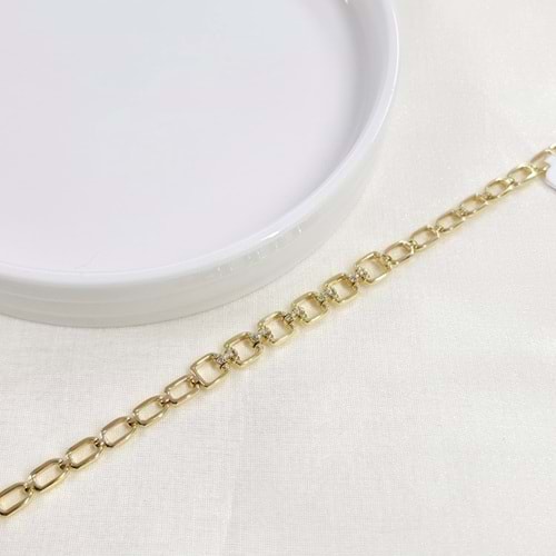 XUPING 7 MM KARE BİLEKLİK 17+2 CM GOLD