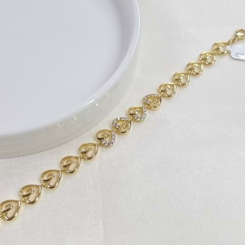 XUPING 9 MM KALP TAŞLI BİLEKLİK 16+3 CM GOLD