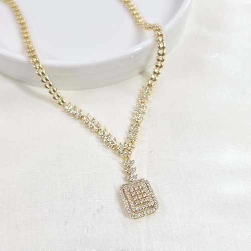 XUPING 16 MM BAGET GERDANLIK KOLYE 45 CM GOLD
