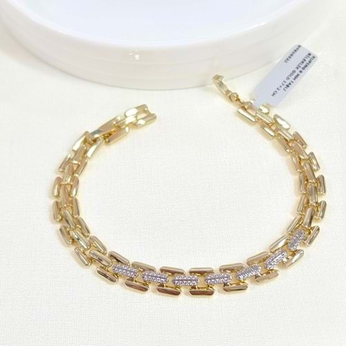 XUPING 8 MM TAŞLI BİLEKLİK GOLD 17+2 CM