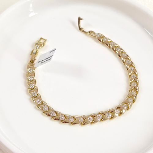 XUPING 6 MM TAŞLI BİLEKLİK GOLD 16+2 CM