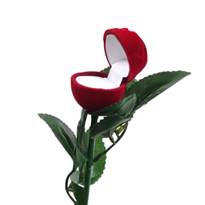 KADİFE SAPLI GÜL YÜZÜK KUTUSU