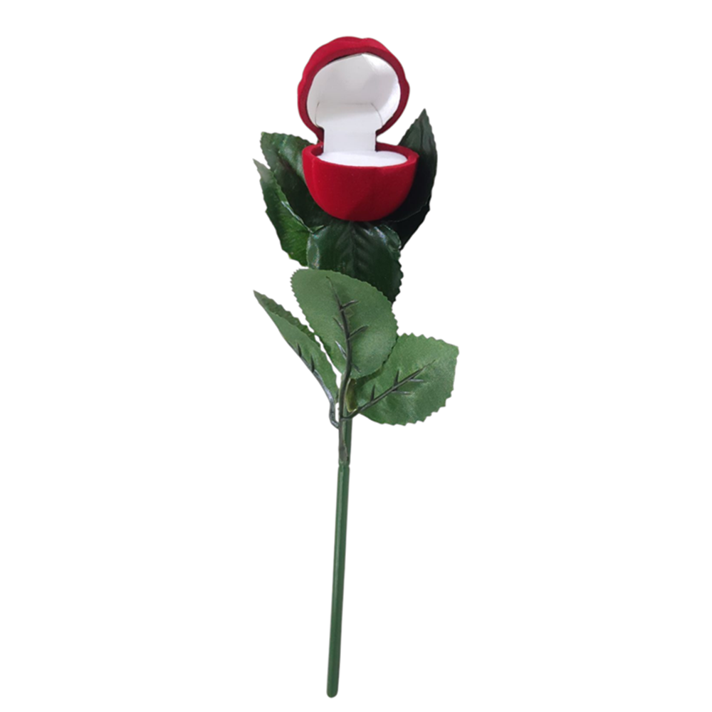 KADİFE SAPLI GÜL YÜZÜK KUTUSU