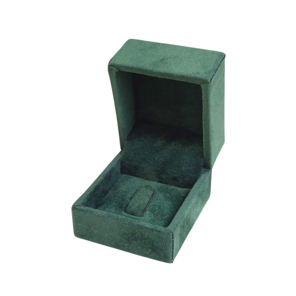 KADİFE KALİTELİ YÜZÜK KUTUSU - YEŞİL