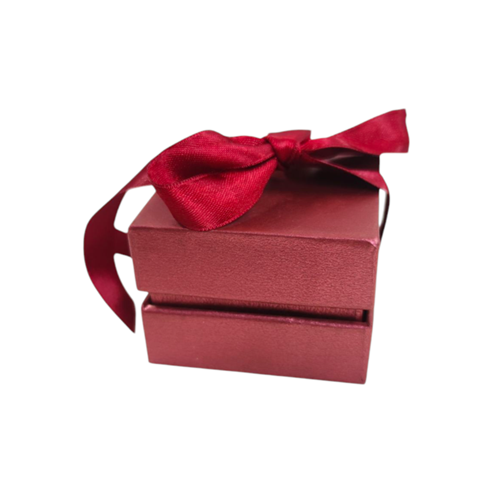 YK KURDELALI YÜZÜK KUTUSU - BORDO