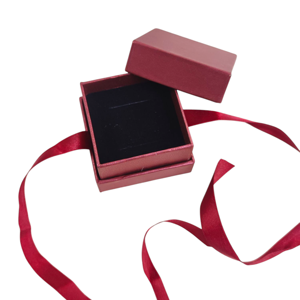 YK KURDELALI YÜZÜK KUTUSU - BORDO